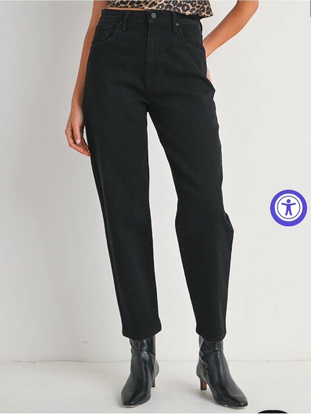 Just Black Denim - Tapered Barrel Leg